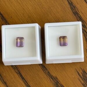 Set of two loose Ametrine stones